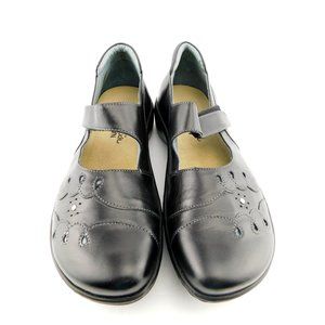 NAOT COAST Black Leather Mary Jane Platform Flat Shoes 40EU / 9US